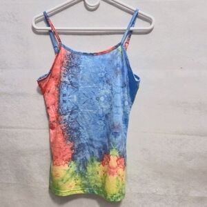 NWT Lucky &‎ Blessed Tie Dyed Fitted Camisole 70's Retro Size Small
